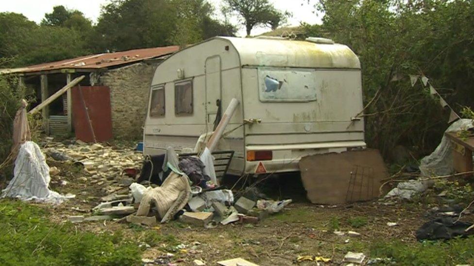 Abandoned caravan