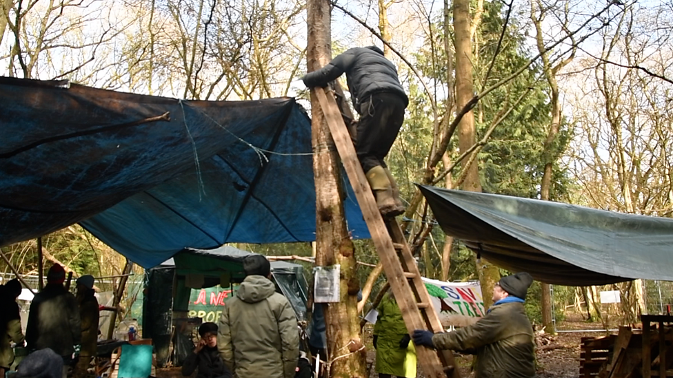 Cubbington Wood protesters set up camp in October