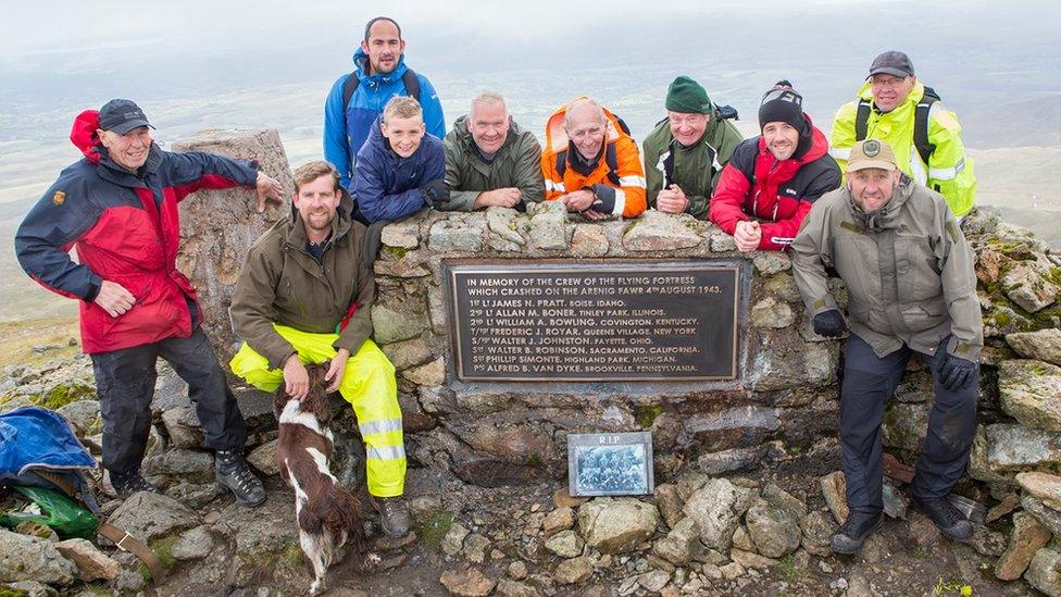 Volunteers placed the plaque