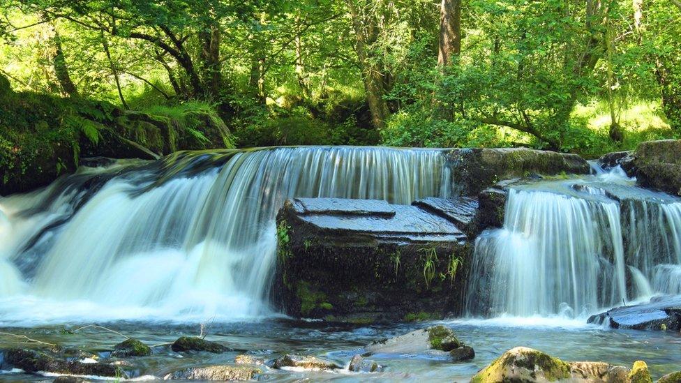 A waterfall at the Taf Fechan River, The Neuadd, near Merthyr Tydfil, as captured by Kevin McCarthy