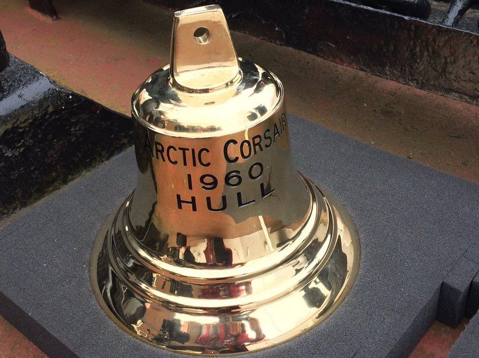 Bell belonging to Arctic Corsair trawler