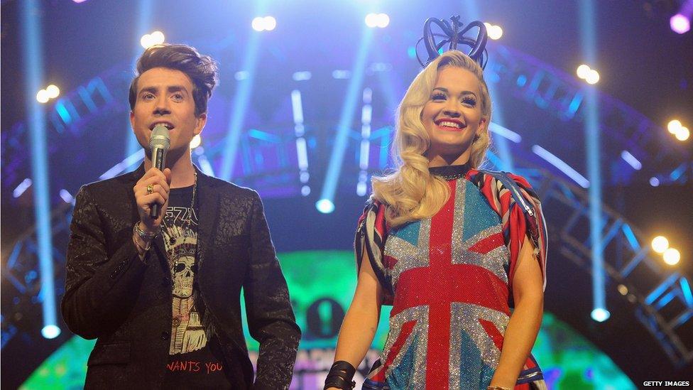 Nick Grimshaw and Rita Ora