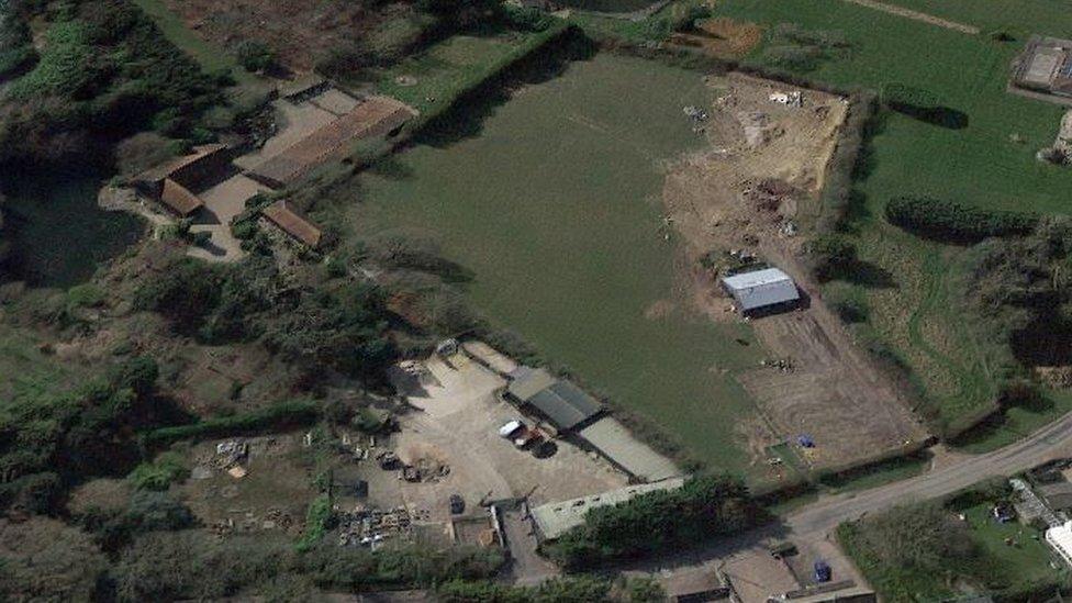 Waste site at Pilgrims Hatch near Brentwood