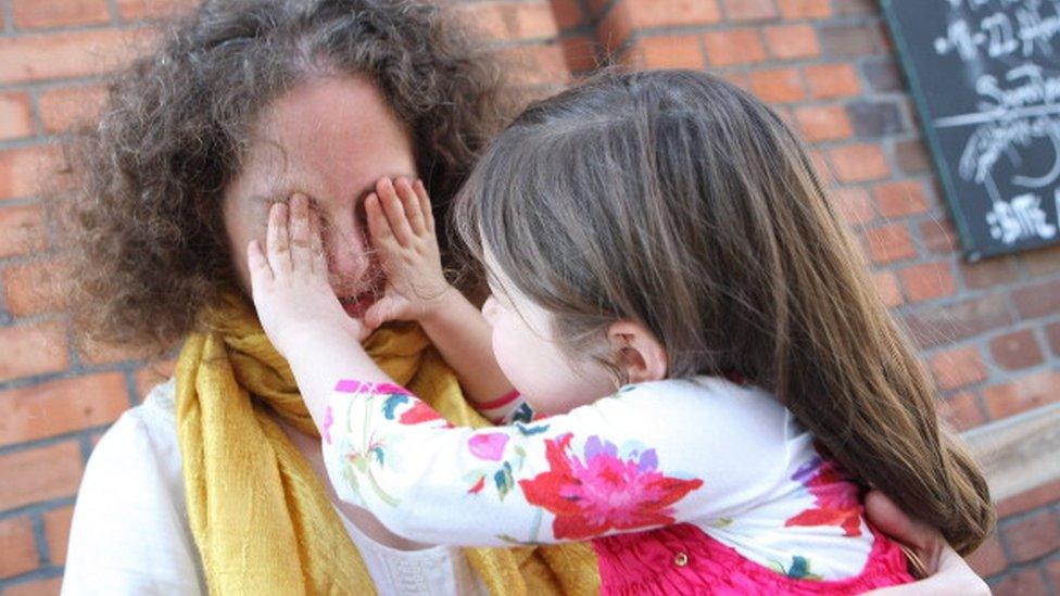 A woman and her daughter