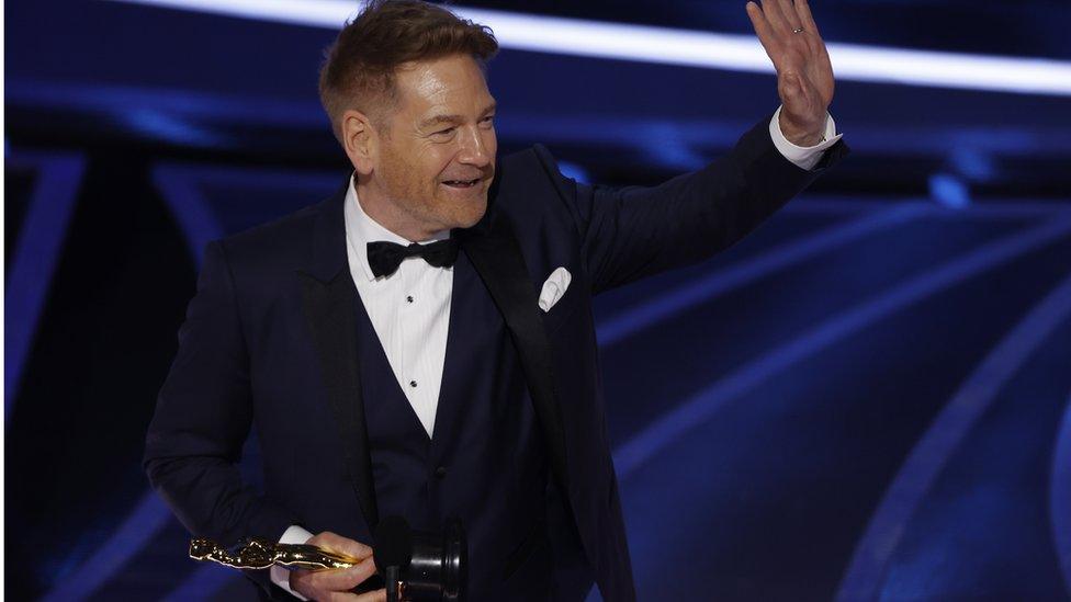 Sir Kenneth Branagh with his Oscar