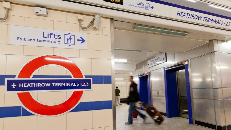 Heathrow Terminal 1, 2 and 3 platform