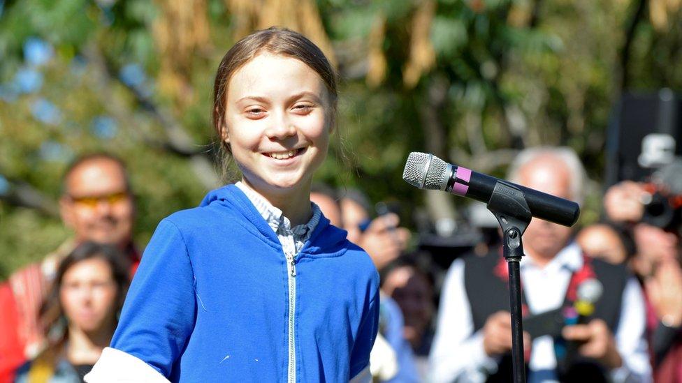 Climate activist Greta Thunberg in Montreal