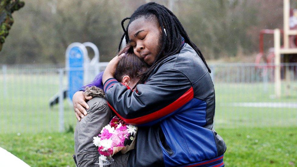 People visiting the area near to where Jodie was killed