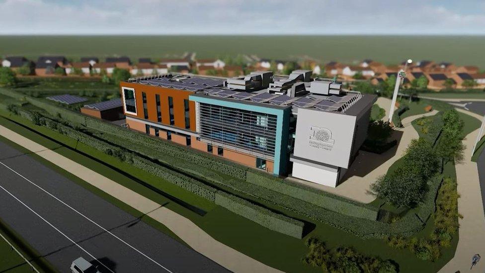 Artist impression of new Hucknall development