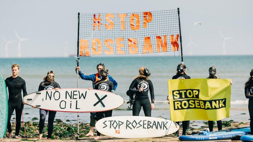 Surfers protest new drilling proposals at Rosebank oilfield