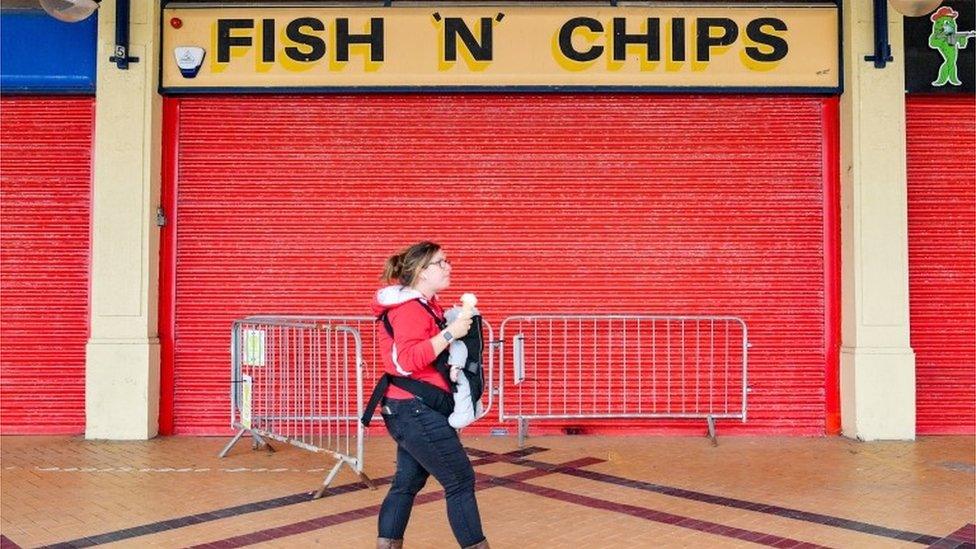 Closed fish and chip shop