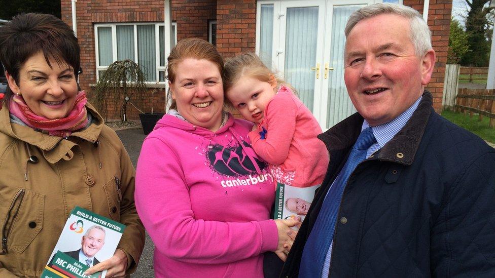 SDLP election candidate Richie McPhillips with canvassers