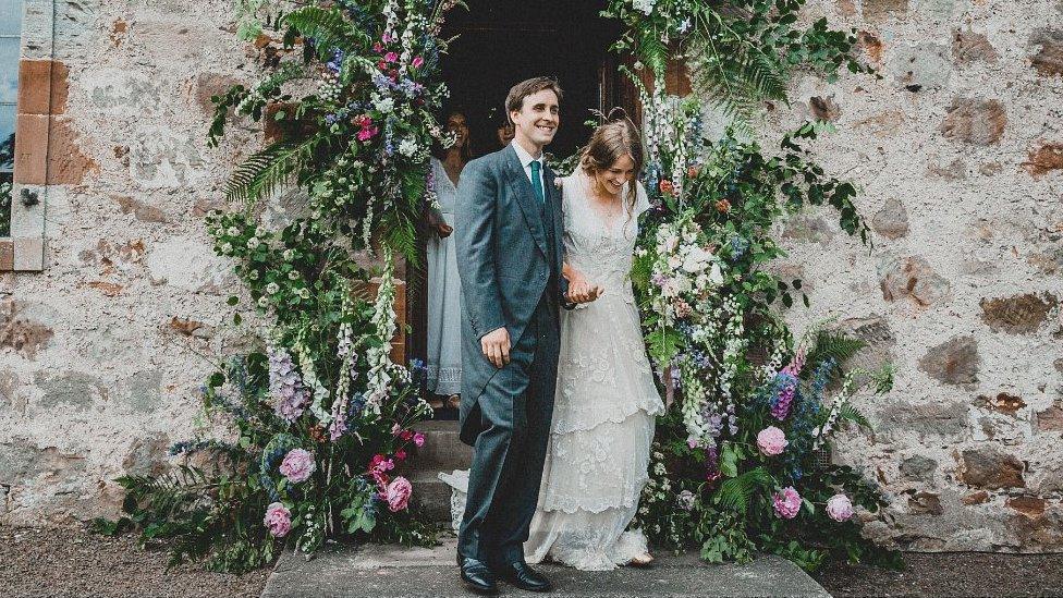 Tess and Alfred Newall on their wedding day