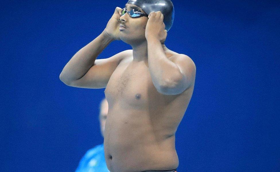 Ethiopian swimmer Robel Habte