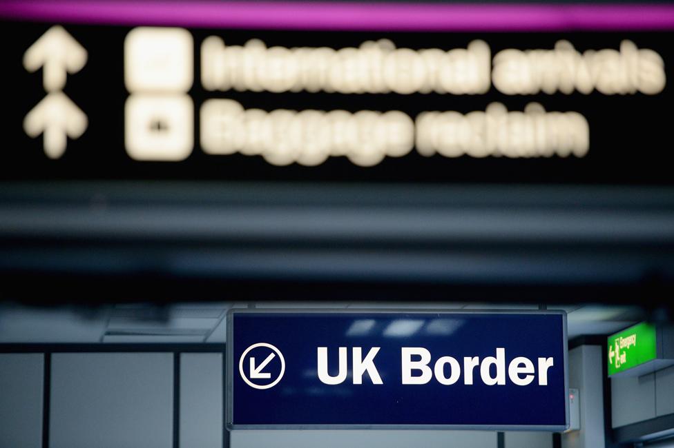 Border sign - UK airport