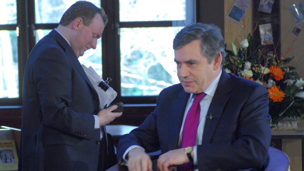 Damian McBride with Gordon Brown in 2007