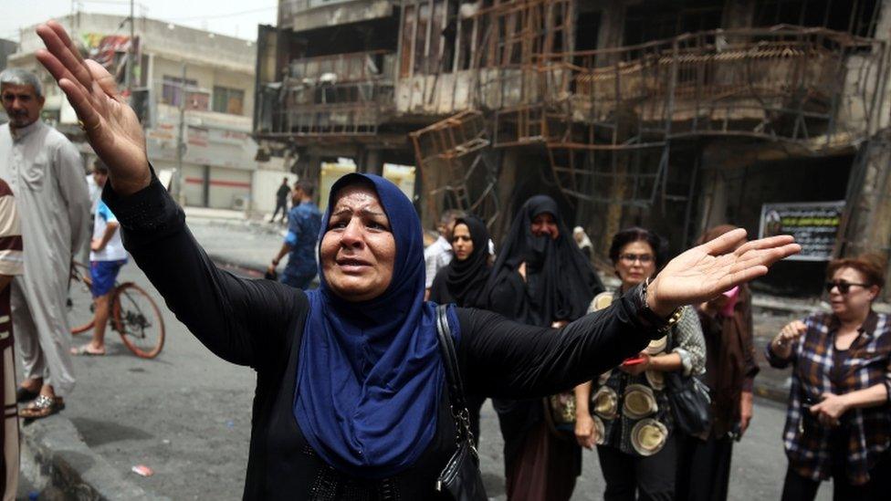 Site of Baghdad bomb attack, 4 July