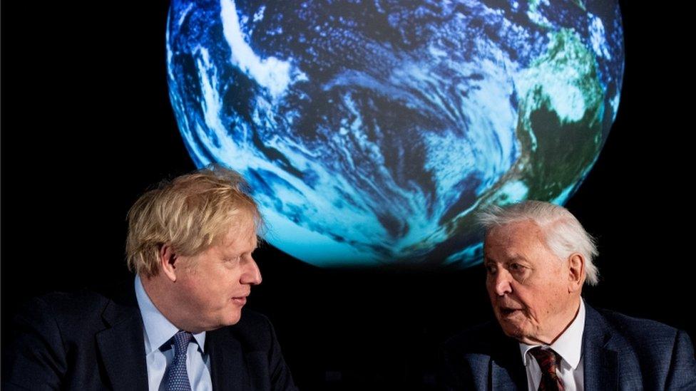 Boris Johnson and Sir David Attenborough