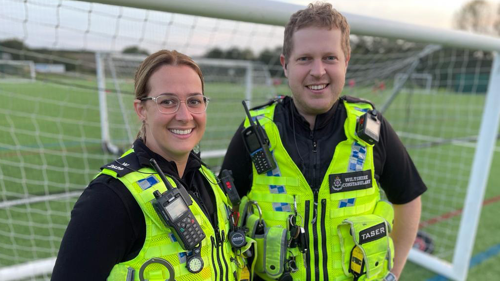 PC Sarah Hardwidge & Wiltshire Police Colleague