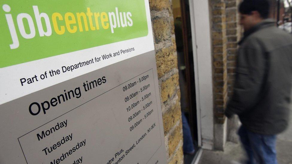 Job Centre Plus sign