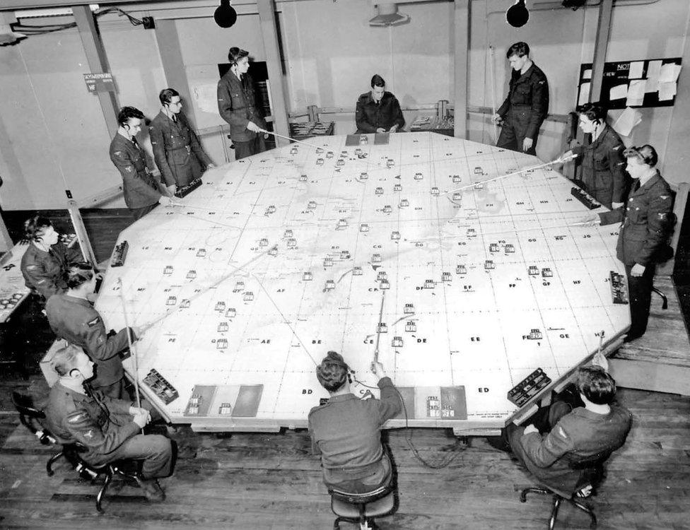 Main operations room inside Barnton Quarry Nuclear Bunker