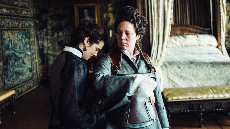 Rachel Weisz and Olivia Colman in The Favourite