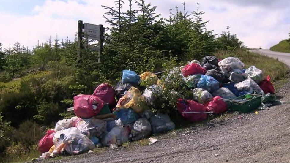 Aftermath of the rave near Llandewi Brefi