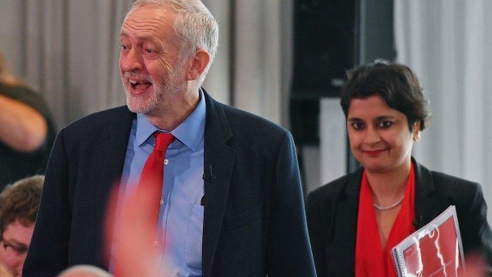 Jeremy Corbyn with Shami Chakrabarti