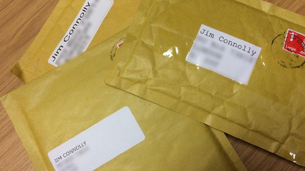 Packages sent from dark web suppliers