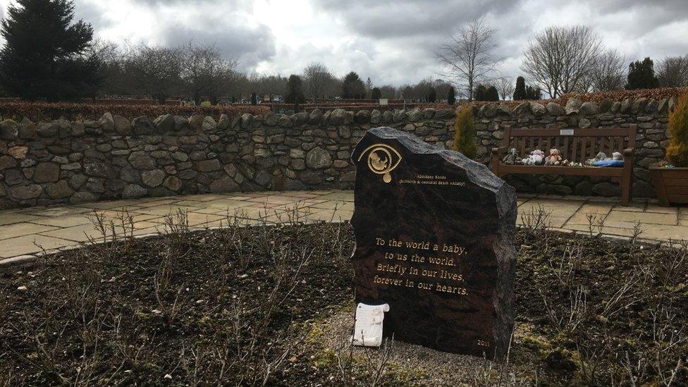 Babies section of cemetery