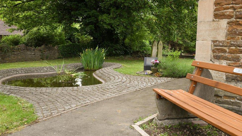 The memorial area at All Saints Church