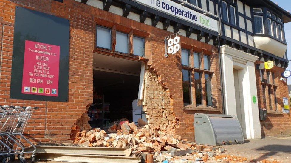 Co-op shop in Halstead after ram-raid