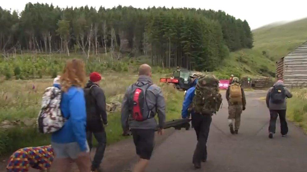 Walkers in the Brecon Beacons