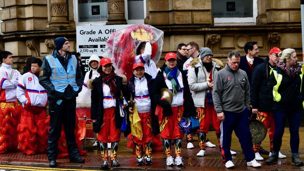 The Chinese lion team in Birmingham