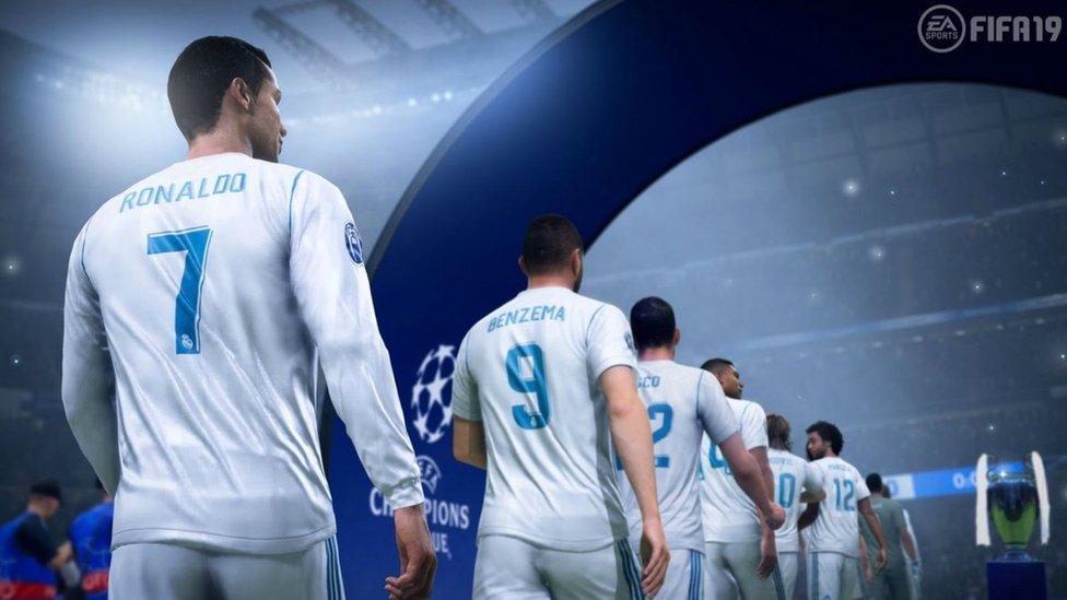 Screenshot of Champions League game in Fifa 19