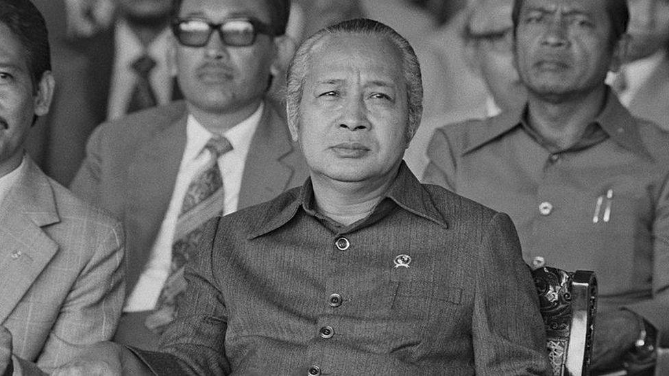 Suharto in Java, Indonesia on February 3rd, 1978.