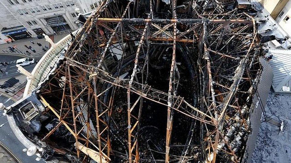 Damage to roof of Majestyk nightclub