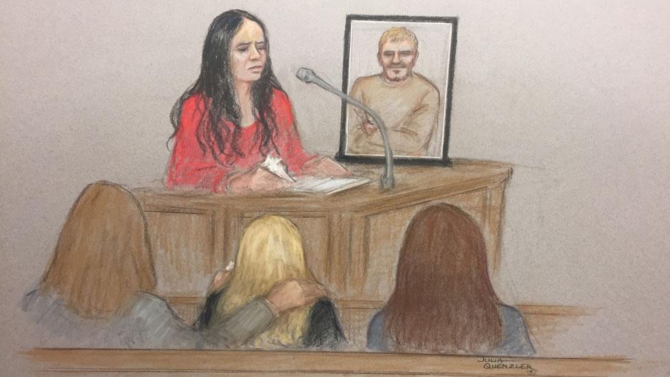 Kurt Cochran's sister-in-law Angela Stoll shown in a court sketch