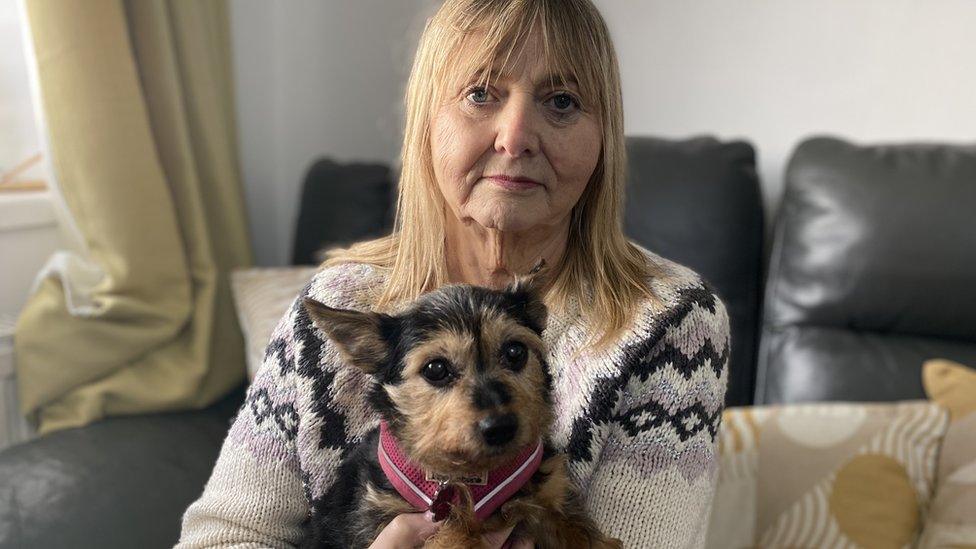 Linda Tonge and her Yorkshire Terrier Lulu