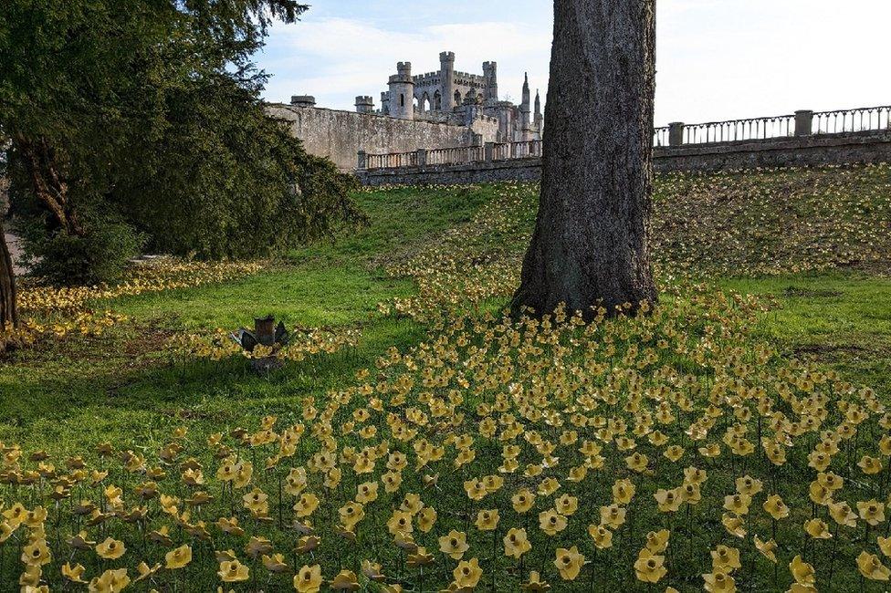 Ceramic daffodils