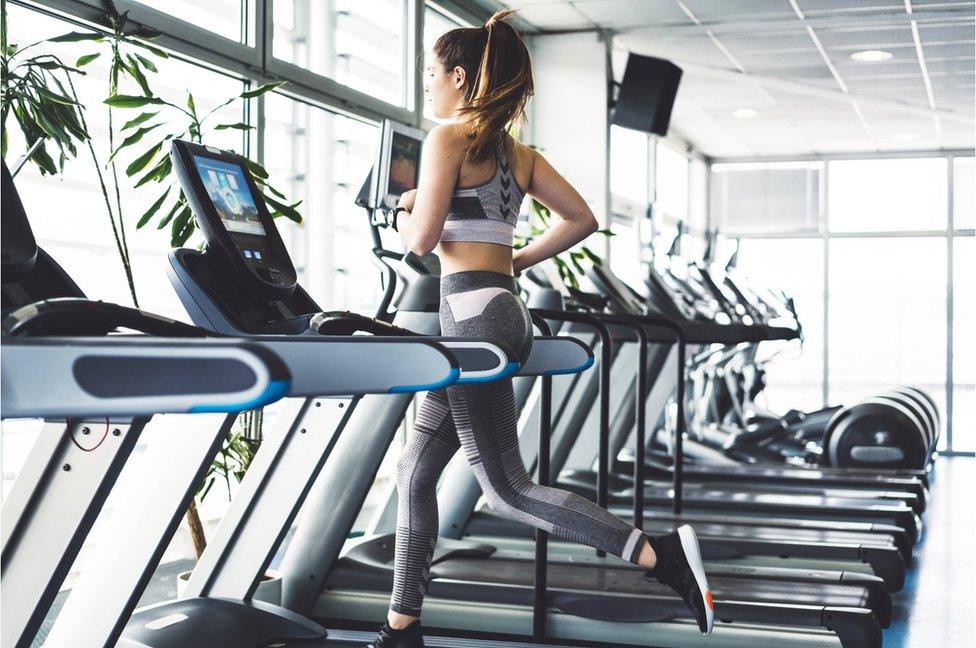 Woman on treadmill