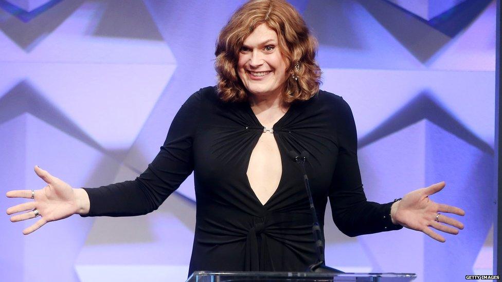 Lana Wachowski receiving GLAAD Media Award