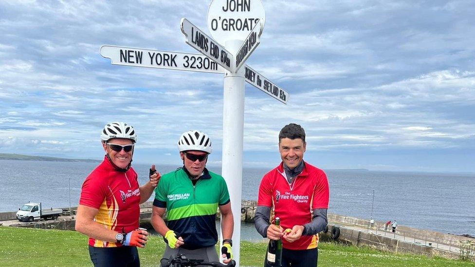 The group at John O'Groats