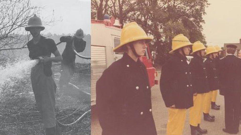 Josephine Reynolds doing her firefighter training