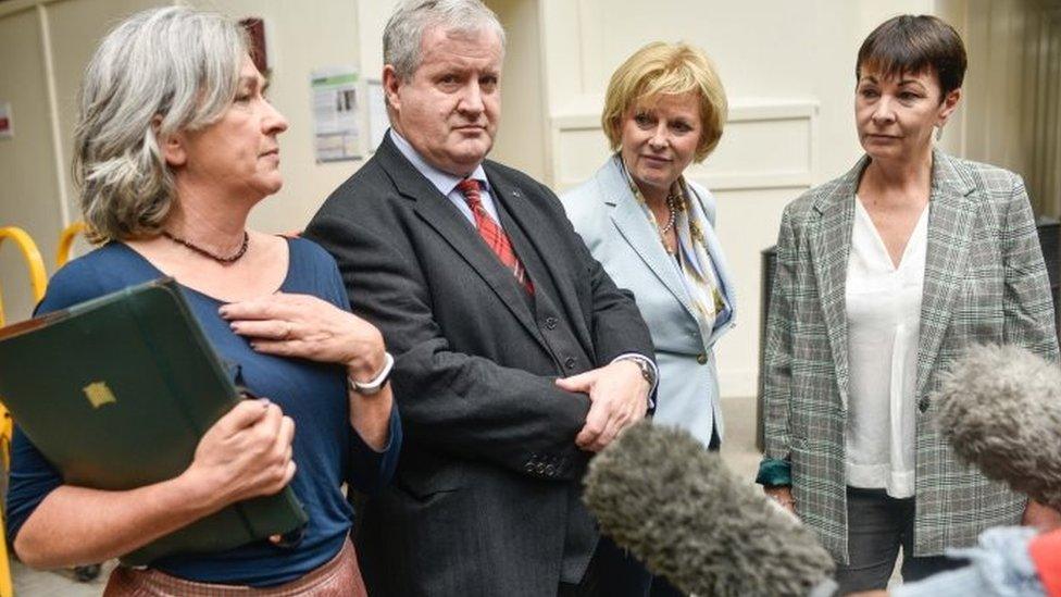 Liz Saville Roberts, Ian Blackford, Anna Soubry, Caroline Lucas