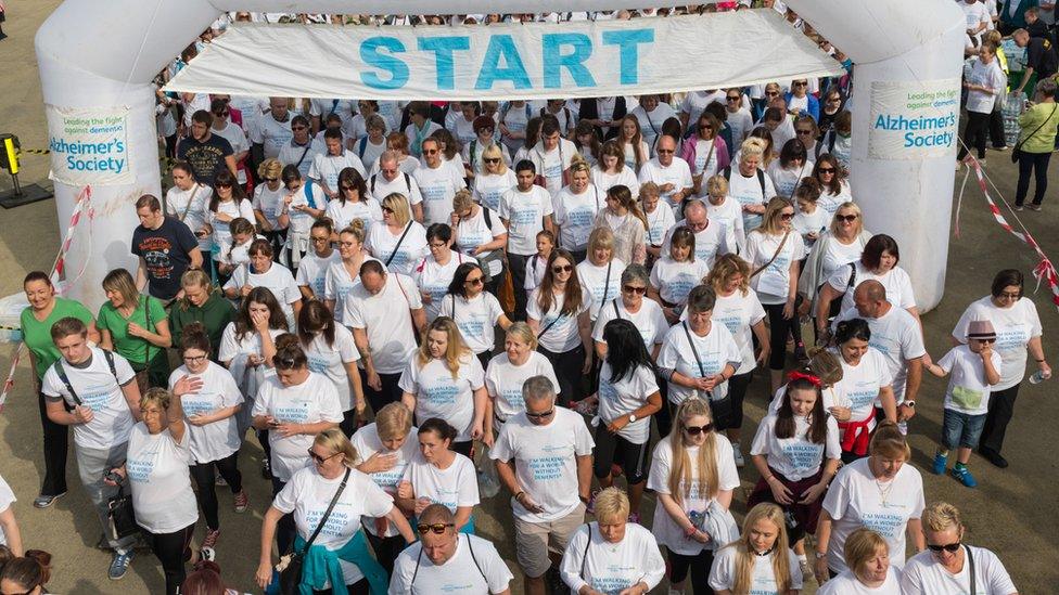 People taking part in the walk