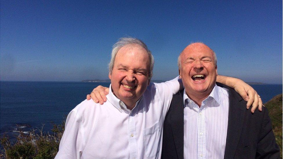 Seamus Kelters, with friend and colleague, Mervyn Jess