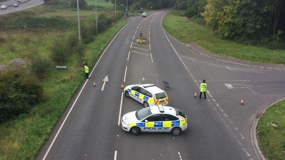 Shot of police scene