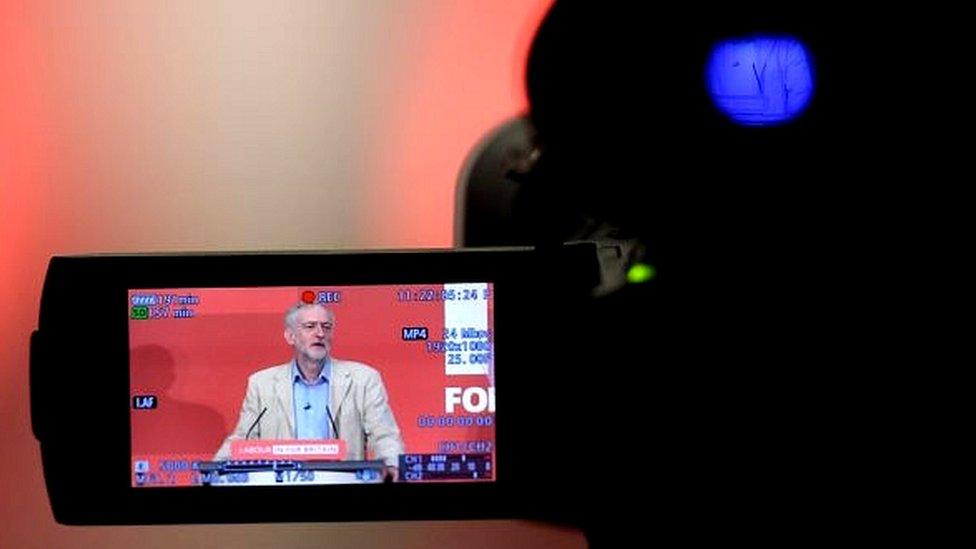 Jeremy Corbyn makes his speech