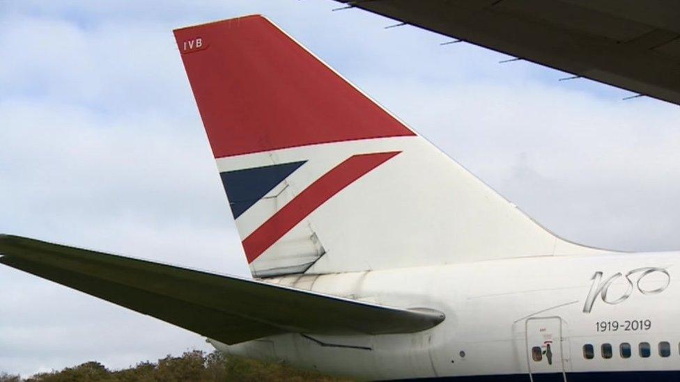 British Airways 747 plane